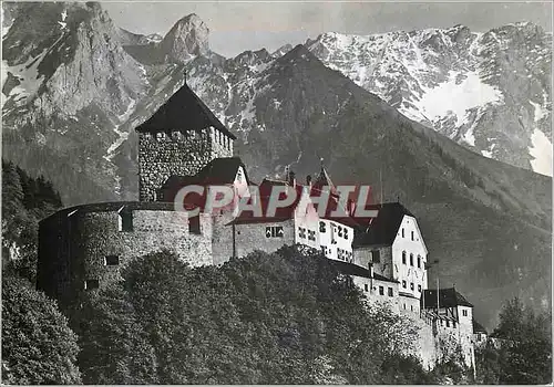 Moderne Karte Furstentum liechtenstein schlob vaduz (560 m u M)mit falknis (2566m)