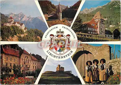 Moderne Karte Furstentum liechtenstein principality