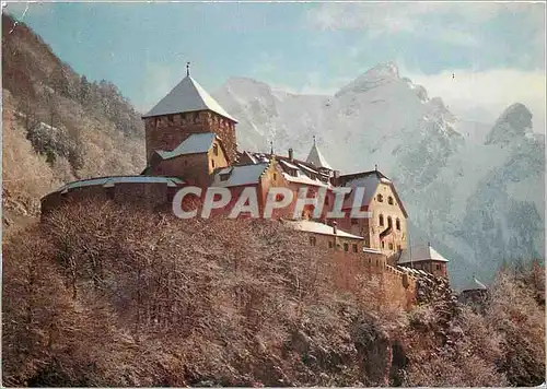 Cartes postales moderne Furstentum liechtenstein principality schloss aduz mit rappenstein