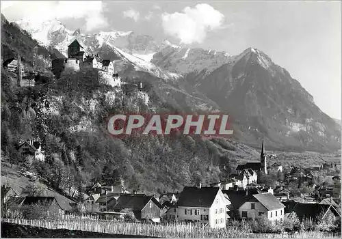 Cartes postales moderne schloss Vaduz furstentum liechtenstein mit rappenstein und falknis