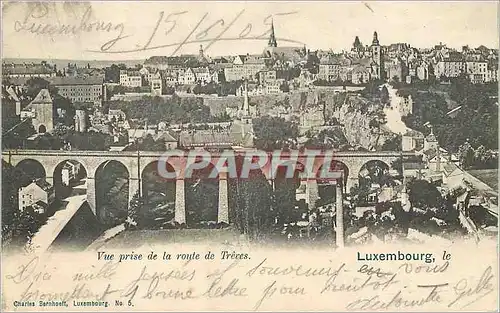 Cartes postales Luxembourg vue prise de la route de treves