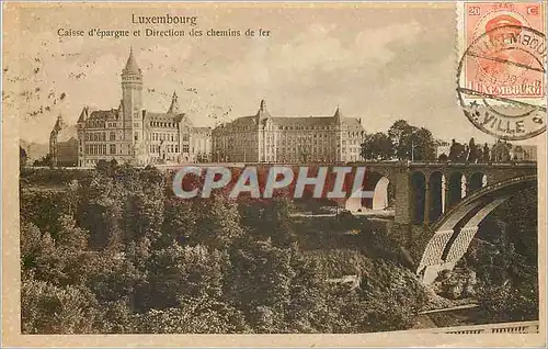 Ansichtskarte AK Luxembourg caisse d'epargne et direction des chemins de fer