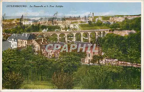 Ansichtskarte AK Luxembourg la passerelle et le pont adolphe