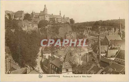 Cartes postales Luxembourg faubourg du grund et ville haute