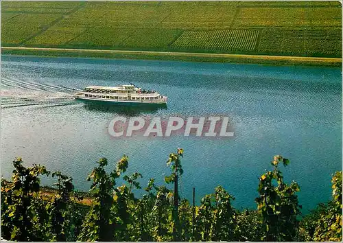 Moderne Karte Luxembourg La Moselle Bateau La Filia Rheni