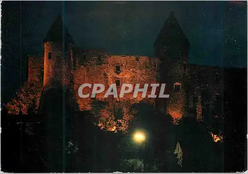 Cartes postales moderne Luxembourg Clervaux la Nuit Le Chateau illumine