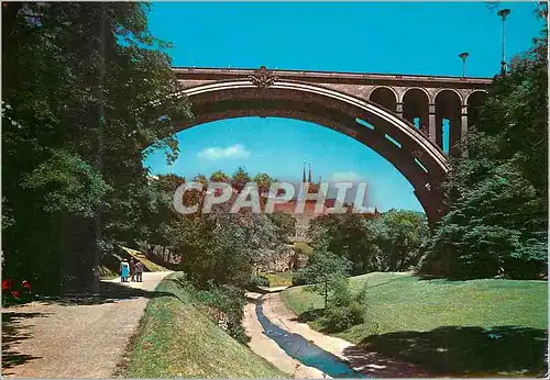 Cartes postales moderne Luxembourg La Vallee de la Petrusse et la Pont Adolphe