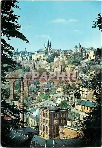 Moderne Karte Luxembourg Vue pittoresque de la Ville haute