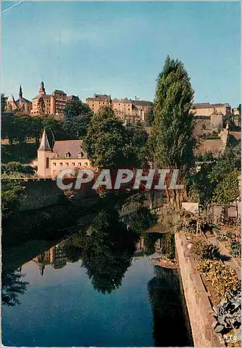 Moderne Karte Luxembourg L'Alzette et vue sur la ville haute