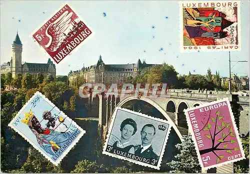 Cartes postales moderne Luxembourg Pont Adolphe et Caisse d'Epargne Europa