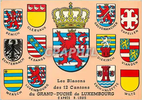 Moderne Karte Luxembourg Grand-Duche de Luxembourg