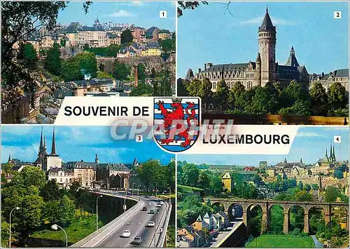 Moderne Karte Luxembourg Ville basse du Grund