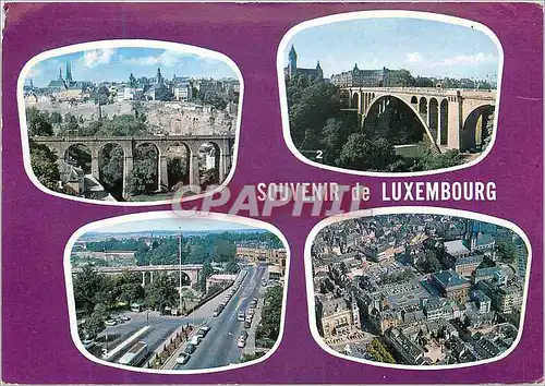 Moderne Karte Luxembourg Rocher du Bock