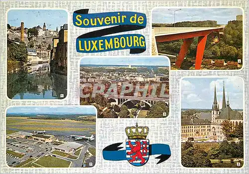 Moderne Karte Luxembourg L'Alzette au Grund