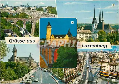 Moderne Karte Luxembourg Panorama