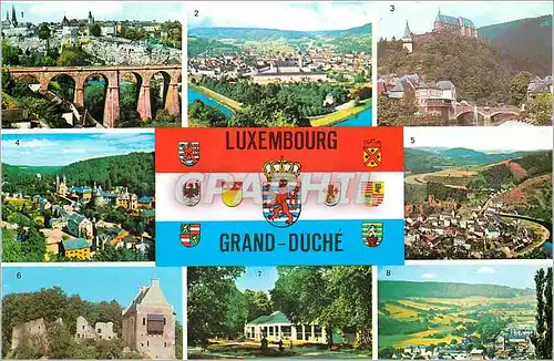 Moderne Karte Luxembourg Grand Duche de Luxembourg