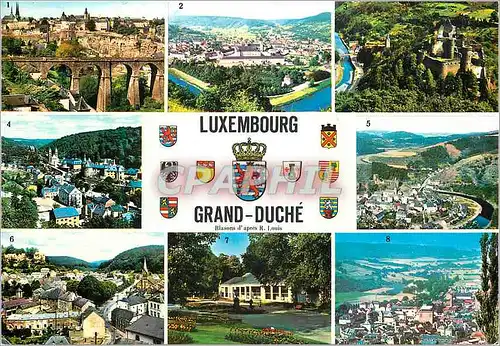 Moderne Karte Luxembourg Grand Duche de Luxembourg