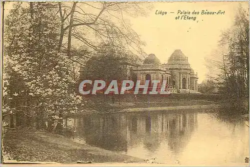 Cartes postales Liege Palais des Beaux-Art et l'Etang