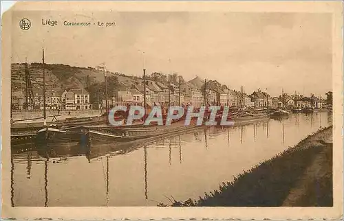Cartes postales Liege Coronmeuse Le port Bateau