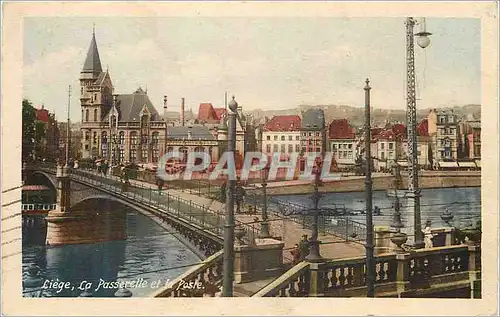 Cartes postales Liege La Passerelle et la Poste