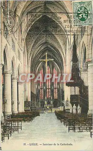 Ansichtskarte AK Liege Interieur de la Cathedrale