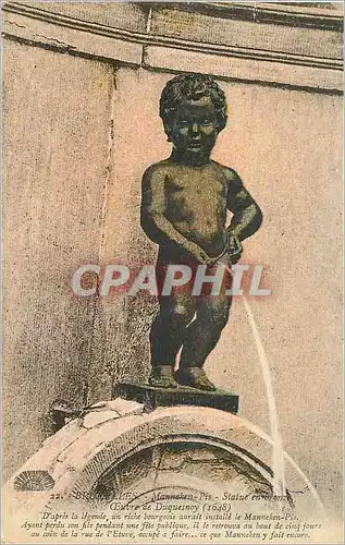 Cartes postales Bruxelles Manneken Pis Statue environ