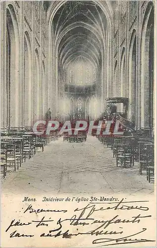 Cartes postales Mons Interieur de l'eglise Ste Waudru