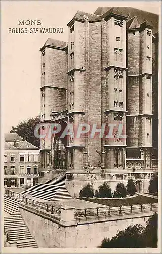 Ansichtskarte AK Mons Eglise Ste Waudru