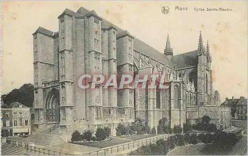 Cartes postales Mons Eglise Sainte Waudru