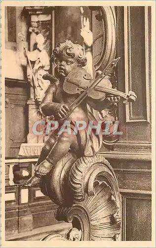 Cartes postales Mons Eglise Saint-Nicolas en Havre Ange musicien Violon