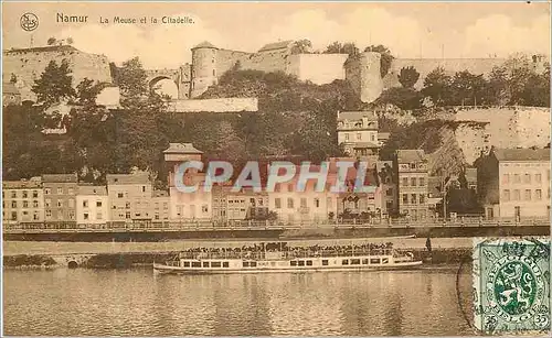 Cartes postales Namur Le Meuse et la Citadelle Bateau