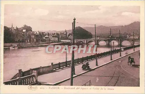 Cartes postales Namur Boulevard Ad-Aquain et Vallee de la Meuse