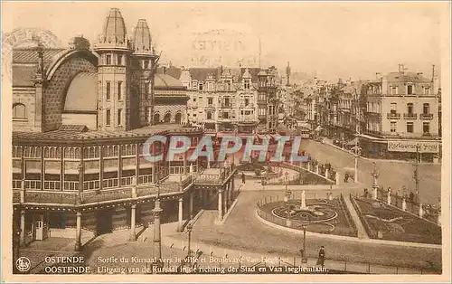Cartes postales Namur Ostende Sortie de Kursaal vers la ville