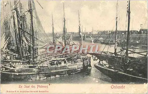 Cartes postales Namur Ostende Le Quai des Pecheurs Bateaux