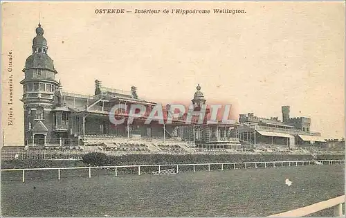 Cartes postales Namur Ostende Interieur de l'Hippodrome Wellington Chevaux