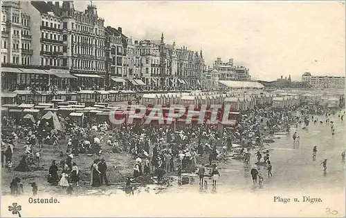 Cartes postales Namur Ostende Plage u Digue