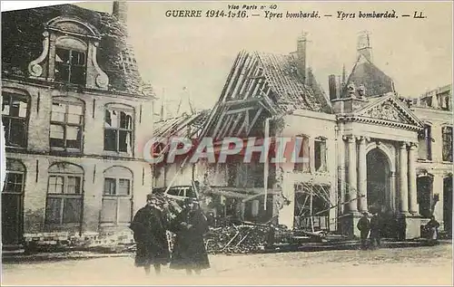 Ansichtskarte AK Ypres bombarde Guerre 1914-1916 Militaria