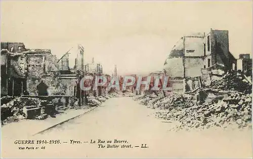 Cartes postales Ypres La Rue au Beurre 1914-1916 Militaria