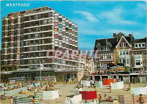 Cartes postales Westende plage et digue