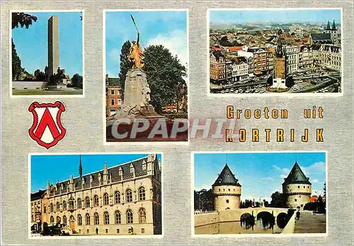 Moderne Karte Greeten uit Kortrijk