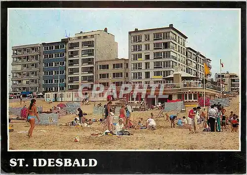 Moderne Karte St Idesbald plage et digue