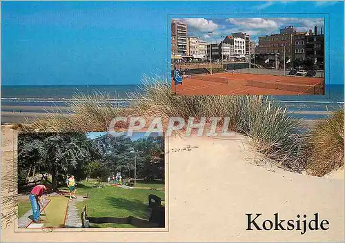 Cartes postales moderne Koksijde un bonjour Tennis Golf