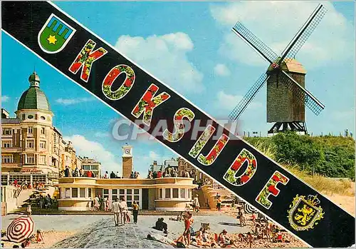 Moderne Karte Koksijde bonjour Moulin a vent