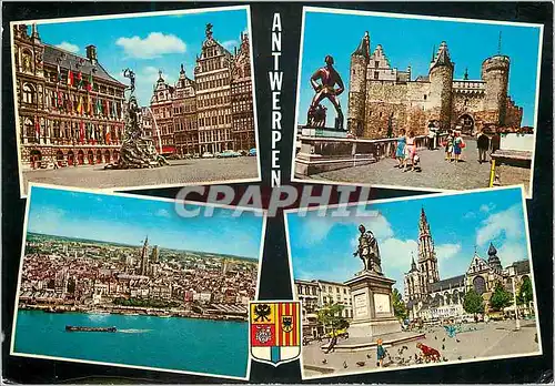 Moderne Karte Anvers un bonjour