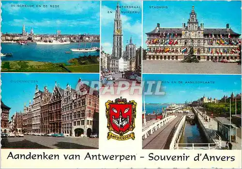 Moderne Karte Anvers souvenir