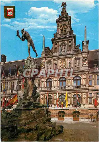 Cartes postales moderne Anvers brabo et hotel de ville