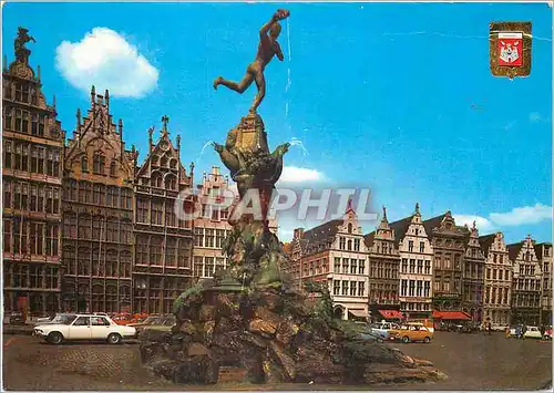 Moderne Karte Antwerpen grand place et brabo