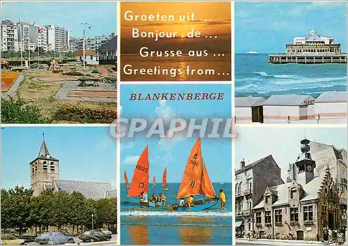 Moderne Karte Blankenberge un bonjour