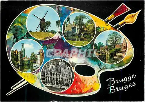 Cartes postales moderne Brugge un bonjour Moulin a vent