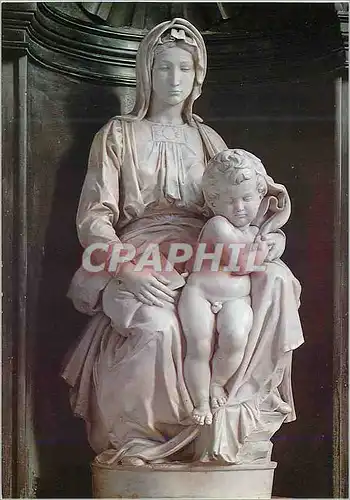 Moderne Karte Brugge eglise N D la madone avec l'enfant Michel anfelo (1501) Jesus
